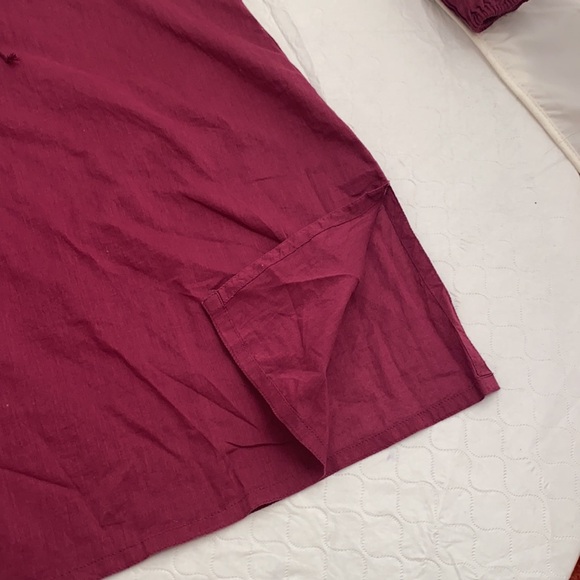 Lucky Brand raspberry keyhole cotton boho tunic L - Picture 11 of 12